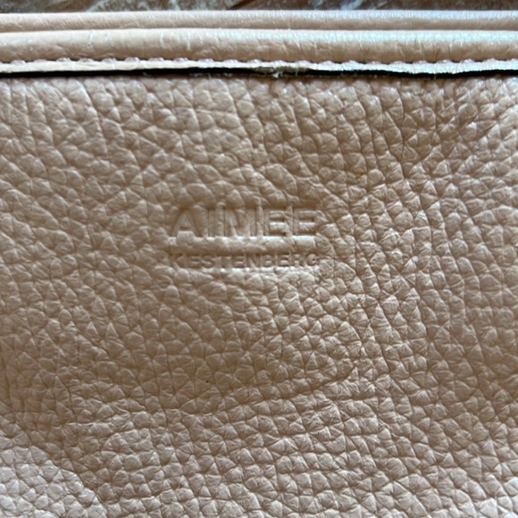 Aimee Kestenberg Pink Pebbled Leather Tote Bag Purse - Picture 6 of 11